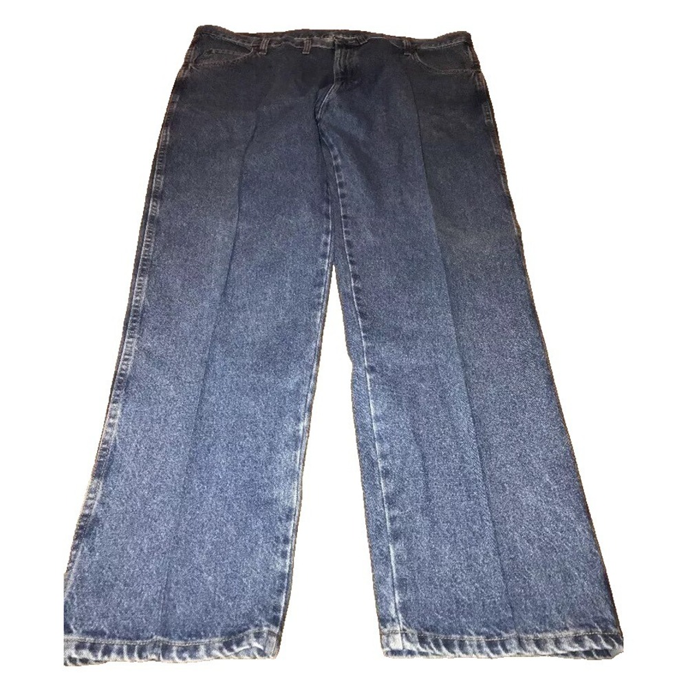 WRANGLER medium blue men's REGULAR FIT blue jeans sz 46 x‎ 32 mens NICE